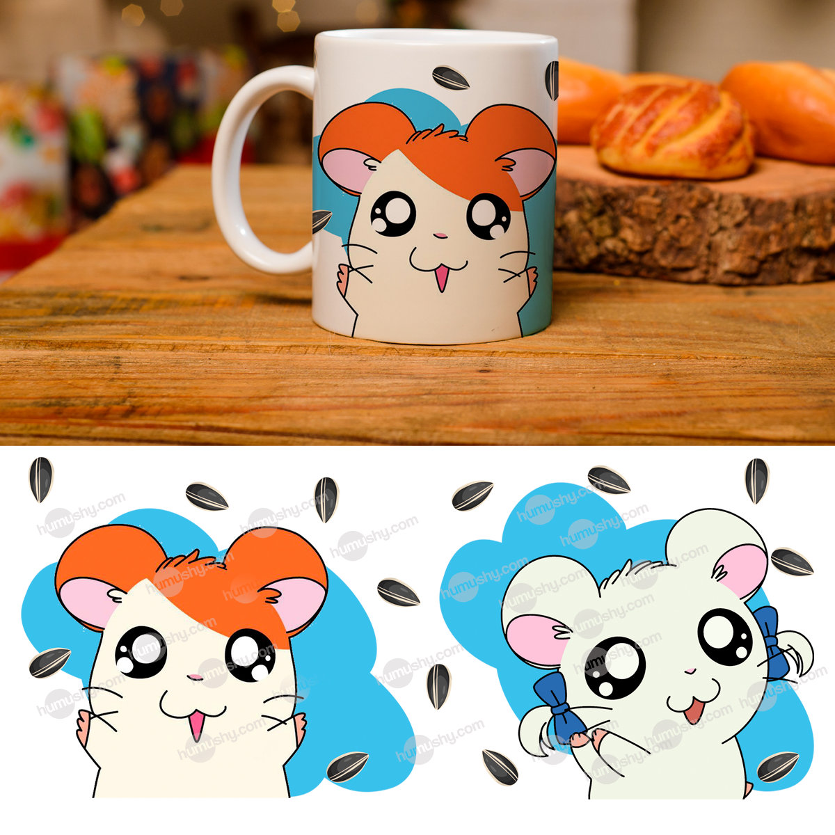 Taza de cerámica decorativa de 11Oz Con diseño de tu personaje favorito Ideal para amantes de estos increíbles hámster