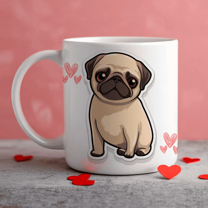 Taza 11oz I Love Pug