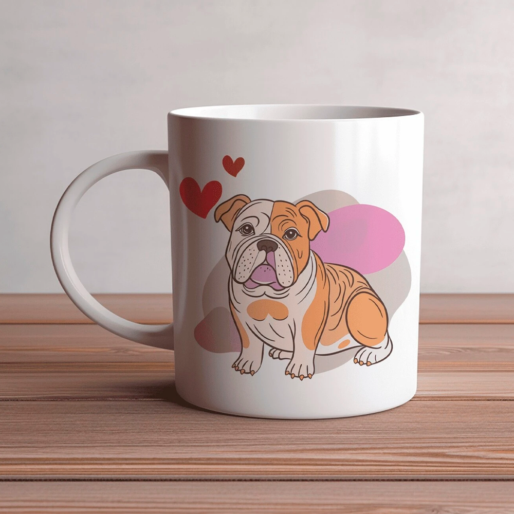 Taza 11oz I Love My Bulldog