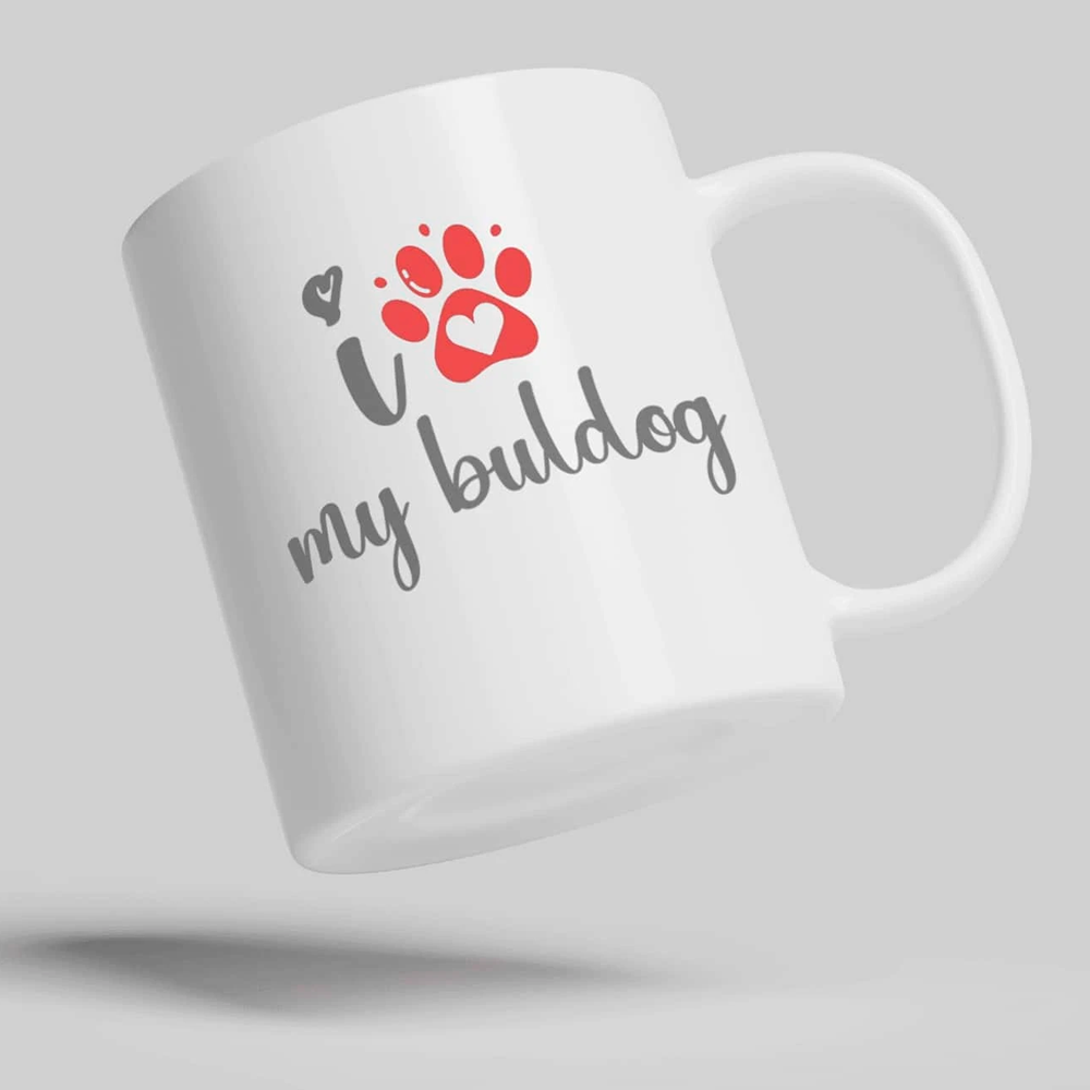 Taza 11oz I Love My Bulldog