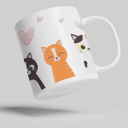 Taza 11oz a qui toma café la loca de los gatos