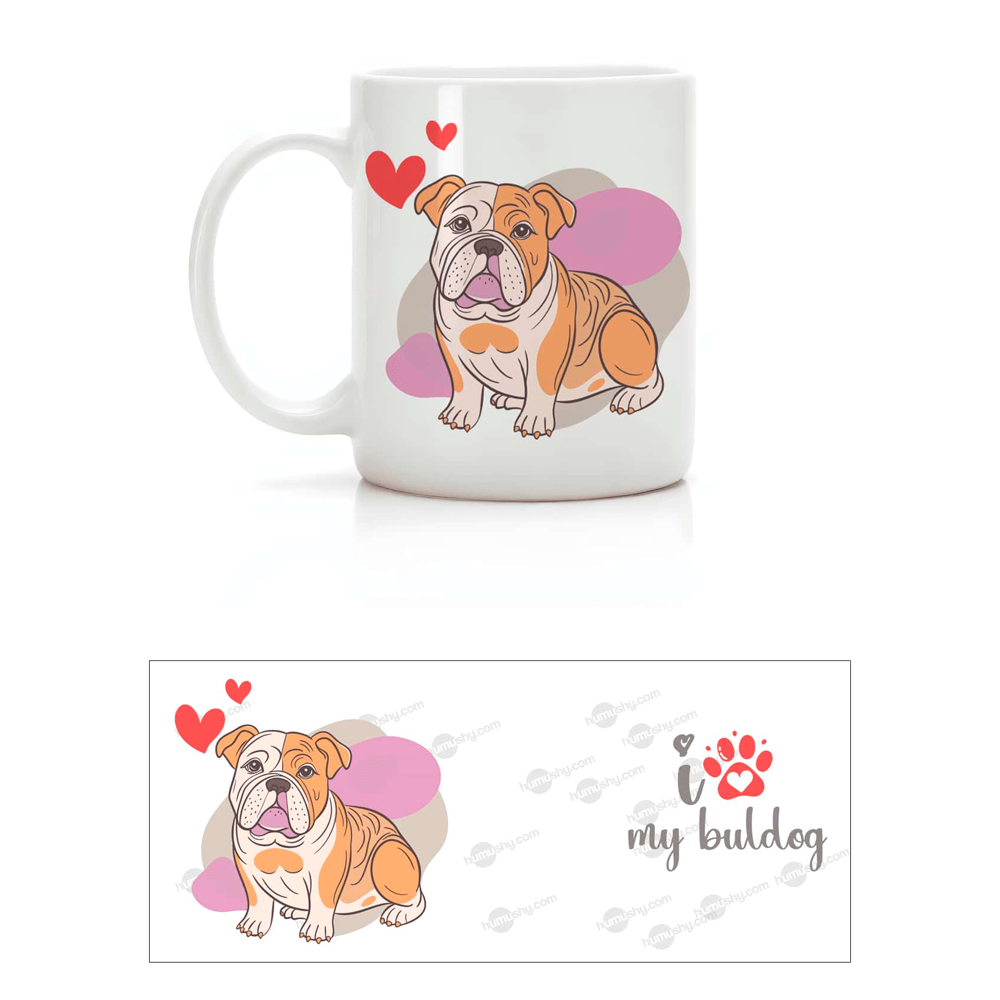 Taza 11oz I Love My Bulldog